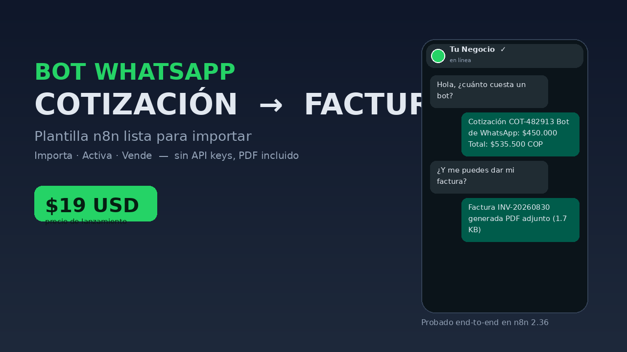 Bot de WhatsApp que cotiza y factura